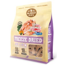 Mr.MEAT 肉鮮生 全齡貓凍乾主食 鮭魚鮪魚配方 400g 完整均衡營養 無穀類, 1包, 鮭魚+鮪魚