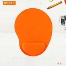 EVA純色海棉護腕鼠標墊 簡約舒適柔軟高彈性, 1個, E01-CS012-橙色,EVA環保輕便材質（OPP袋裝）