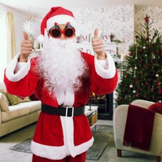 산타클래식복 퍼 코트 벨트 수염 구성 크리스마스 행사 무대용