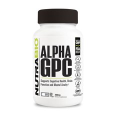 NUTRABIO 無麩質Alpha GPC素食膠囊 300mg, 1個, 60 件