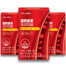 혈행팔팔 콜레스테롤 혈행개선 호모시스테인 모나콜린K 징코 홍국 은행잎추출물, 30정, 3박스