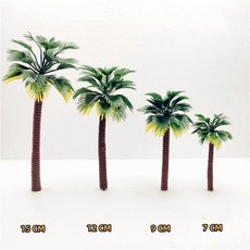야자수 4종 나무 모형 테라리움 화분 디오라마 DIY 만들기 재료 미니어처, 4. 15.0 cm