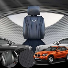 BMW E84 X1 (10~15) 18d (N47) 차량용 간편 장착 디엘 라인 시트 커버 블랙 1개