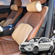 QM5 목쿠션 허리쿠션 통기성 자동차쿠션, 1개, 미스티그레이_헤드쿠션