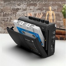 카세트 테이프 플레이어 레트로 워크맨 빈티지 라디오 휴대용, 6501블랙[이어폰포함]+전원코드, 6501블랙 카세트-이어폰+전원 케이블