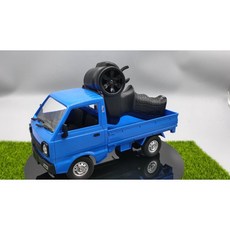 阿莎力2店 1/16 小發財迷你小貨車遙控車，兒童遙控玩具，迷你 грузовик, 藍色(台灣特仕版), 1個