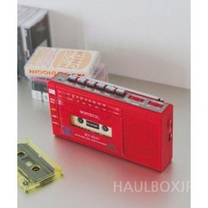 Wintech 카세트 플레이어 레코더 / MicroSD USB, ONE SIZE, 레드