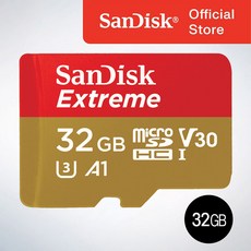 샌디스크코리아 공식인증정품 마이크로 SD카드 SDHC Extreme 익스트림 QXAF 32GB, 1개