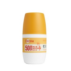 丹麥德瑪 Derma 兒童滾珠防水防曬乳 50mL，滾珠設計方便塗抹，防水配方，溫和不刺激，兒童適用, 1個, 兒童滾珠防水防曬乳 50mL, 50mL