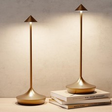ZenithLight Cordless Rechargeable Table Lamp Set of 2 Up to 60-Hour Battery 6000mAh 3 Color Temp, Titanium 2