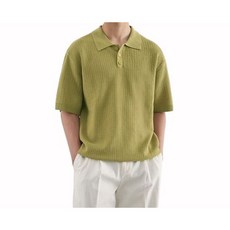 [매장정품] 드로우핏 스카시 카라 반팔 풀오버 니트 [OLIVE GREEN] 2105679