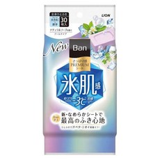 LION 라이온 Ban 산뜻한 느낌의 퍼퓸시트 쿨 타입 내추럴 비누향 30매입 데오드란트 바디 시트, 1개