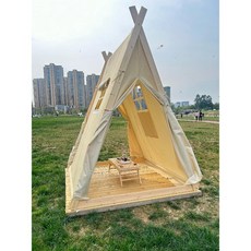 인디언 텐트 민박 펜션 고급 바베큐 빅사이즈 가족 캠핑, 삼각-2mx2m, 1개