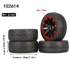 YSIDO 1/12 1/14 버기 타이어 휠 림 HSP 94177 Wltoys 144001 124018 124019 124017 124016 RC 자동차 12mm 육각 4 개, 102614