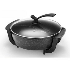 대형 전기 냄비 만능 올인원 찌개 전기냄비 레드 1800W, [01] 1인용 원형 냄비 빨강 4L (뚜껑X)