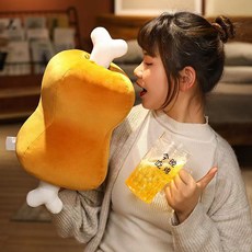 창의적인 고기 뼈 베개 털 장난감 귀엽고 재미있는 사무실 낮잠 베개 학생용 누워 자는 베개 손난로, 단독 뼈(조심하세요), 42cm