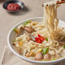 당뇨 건강에 좋은 국내산 흰찰쌀보리 쫄깃하고 고소한 생면 바지락 칼국수 1박스 10개입, 1개, 235g
