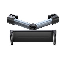 丹丹有品 汽車後座伸縮支架 車用平板手機架 椅背支架, 黑色, 1個