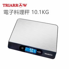 餐具達人 三箭牌 電子秤 BEB-10101 冷光料理秤 10.1kg/1g 不銹鋼大秤面, 1個, 10.1 公斤 電子秤