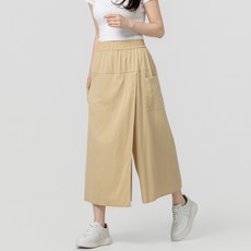 잠끌 와이드 밴딩 랩 치마바지