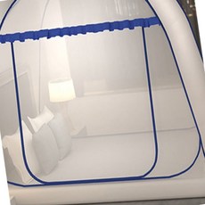 원터치 모기장 120x200cm 블루 침대용모기장