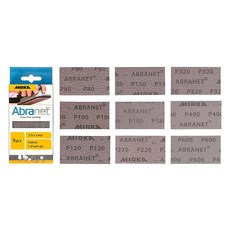 Mirka Abranet 네트 시트 / 7 x 12.7cm(2.75 x 5인치)/각 그릿 80 100 120 150 180 220 320 400 600 / 메시, Mirka Abranet 네트 시트 / 7 x 12.7
