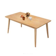 簡約風格實木餐桌，寬敞桌面穩固耐用，小家庭首選, 原木色, 4人