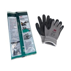 3M舒適型工作手套，耐磨防滑透氣型，組裝維修搬運適用, 灰色-L, 1個