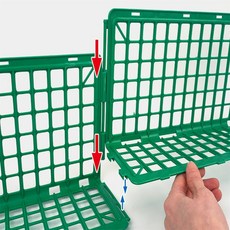 살림픽 플라스틱 칸막이 1P 진열칸막이, 녹색