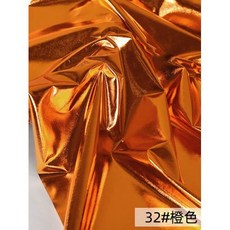 패브릭원단 4가지 방법 탄성 스판덱스 브론징 패브릭 고탄성 니트 금색과 은색하프 미터, A 32, 1개