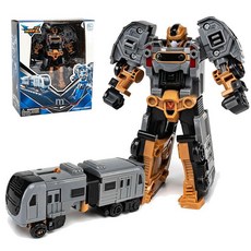 변신 로봇 킹콩 메카 전쟁 신 탱크 비행기 완구, 1개, 트레인 오렌지