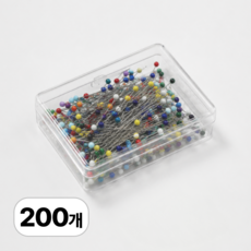 로멀리 유리 구슬핀 38mm, 200개, 혼합색상