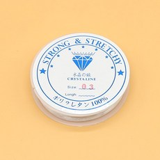 딴딴하고투명한 비즈줄 투명 1롤 0.3mm 길이50m, 1개, 투명