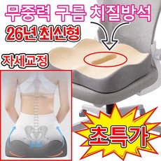 [홈쇼핑 추천] 1or1+1 치질방석 무중력 구름방석 고밀도 메모리폼 자세교정 3D 도넛 방석 기능성 꼬리뼈 방석 애플방석 남성용 여자용 치질 쿠션, 베이지