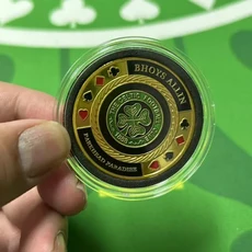 2pcs 텍사스 홀덤 금속 칩 행운의 절묘한 패턴 도금 포커 게임 액세서리 코인 도전, 24 2pcs 1