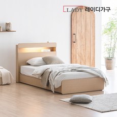 레이디가구 모노 LED 빅 3단서랍 수납 침대 SS_프레임, 아이보리