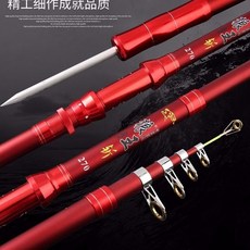 戶外海桿套裝狼王斬魚竿碳素超硬遠投竿拋竿海釣竿釣魚竿特價釣桿全套碳素竿 車竿 高品質 高質感 超短迷妳海釣竿拋竿 收, 保釣50斤2.7米裸竿 無輪無禮包