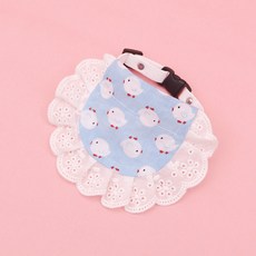 DZER 반려동물 귀여운 면 및 레이스 턱받이 강아지 및 고양이용 만능 애완용품 동물 프린트 디자인, S, C