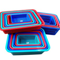 뉴사각 깊은 사각소쿠리 플라스틱 바구니 모음 다용도 바스켓 대형 소형 업소용, 01.뉴사각소쿠리, 그린