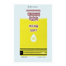 송월 빅마사지때밀이40 때밀이수건 10장 때타올, 혼합색상, 1개