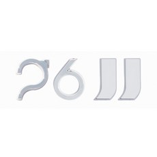 IDFR 鍍鉻銀 26吋輪框尺寸 鋼圈尺寸 鍍鉻字標 車標 26吋輪框貼標, 26''貼標1入