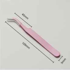 루루리카 노글루 속눈썹 전용 핀셋, 1개, 핑크