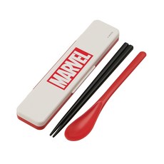 마블로고 소음방지 콤비세트 도시락 휴대용 수저, 1개