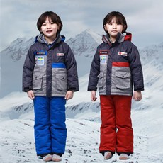 와이키 아동 어린이 키즈 스키복 보드복 자켓 점퍼+바지 세트 / 110~140cm