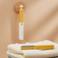 홀리크 2in1 휴대용 옷 털 보풀 먼지 제거기, 1개, 옐로