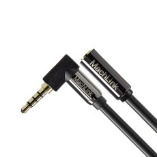 마하링크 3.5스테레오 4극 AUX 꺾임 연장케이블 3M ML-4EH003 무산소동선OFC 메탈 한쪽꺽임