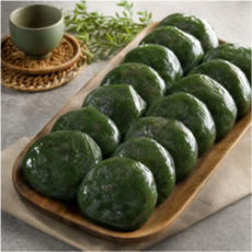 조도쑥떡 국산 쑥개떡 2kg 멥쌀 멥떡 식사대용, 1개