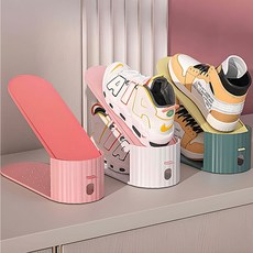 신발정리대 신발장 신발 수납장 정리 슈즈랙 정리함 보관함 일반형, 5개, 일반 화이트핑크
