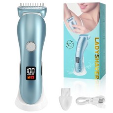 3 in 1 무선 여성용 제모기 전기 면도기 비키니 트리머 다리 겨드랑이 충전식 습식 건식 사용 통증 없는 제모 탈착식 헤드 포함 277838, 3-in-1 무선 여성용 제모기, 전기 면도기 및 비키