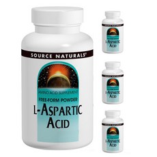 SOURCE NATURALS L-天門冬氨酸粉, 4個, 100克